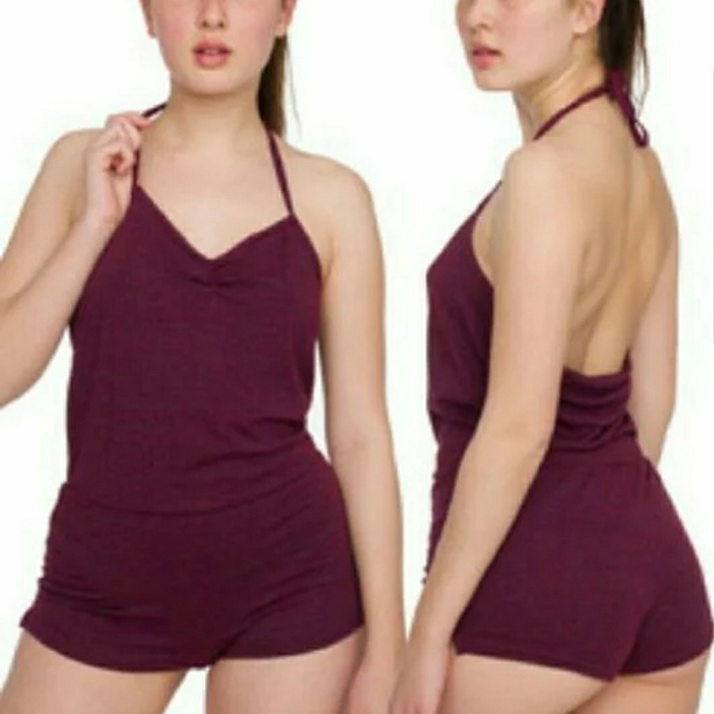 Maroon American Apparel Romper xs